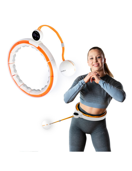 HOOP MAGNETISCH WHITE/ORANGE HHM21 MIT ZÄHLER HMS + SCHLANKGÜRTEL BR1313