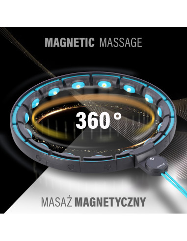 HOOP MAGNETISCH BLACK/TURQUOISE HHM17 MIT ZÄHLER HMS + SCHLANKGÜRTEL BR163 ROT