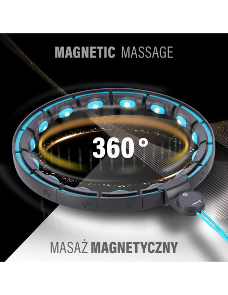 HOOP MAGNETISCH BLACK/TURQUOISE HHM17 MIT ZÄHLER HMS + SCHLANKGÜRTEL BR163 ROT