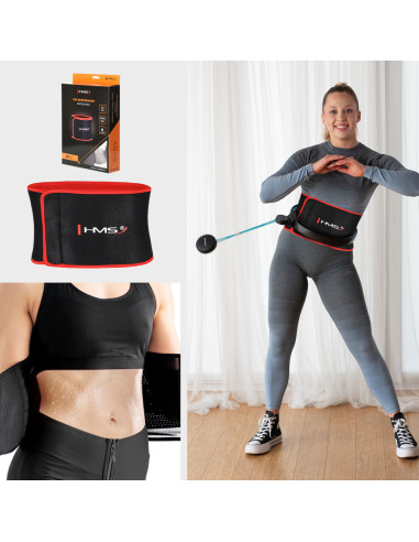 HOOP MAGNETISCH BLACK/TURQUOISE HHM17 MIT ZÄHLER HMS + SCHLANKGÜRTEL BR163 ROT