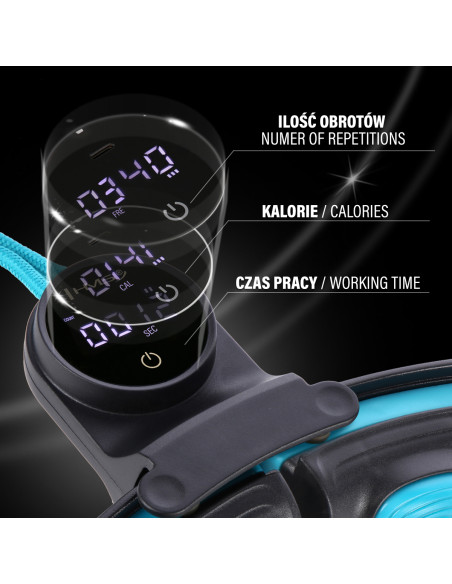 HOOP MAGNETISCH BLACK/TURQUOISE HHM17 MIT ZÄHLER HMS + SCHLANKGÜRTEL BR163 ROT