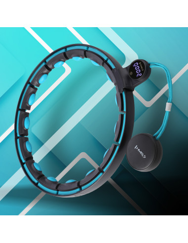 HOOP MAGNETISCH BLACK/TURQUOISE HHM17 MIT ZÄHLER HMS + SCHLANKGÜRTEL BR163 ROT