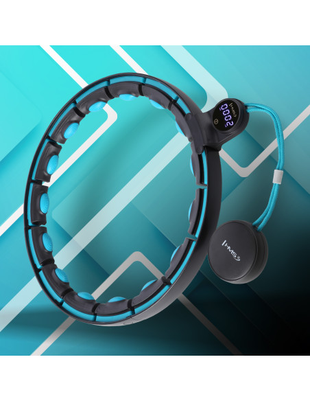 HOOP MAGNETISCH BLACK/TURQUOISE HHM17 MIT ZÄHLER HMS + SCHLANKGÜRTEL BR163 ROT