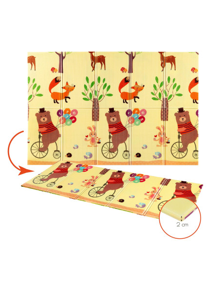 FALTMATTE FÜR KINDER FOREST 190×150 CM NILS FUN