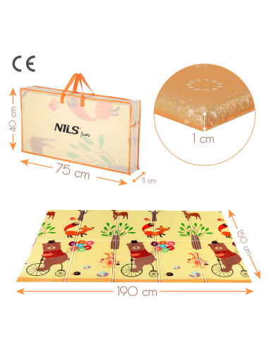 FALTMATTE FÜR KINDER FOREST 190×150 CM NILS FUN