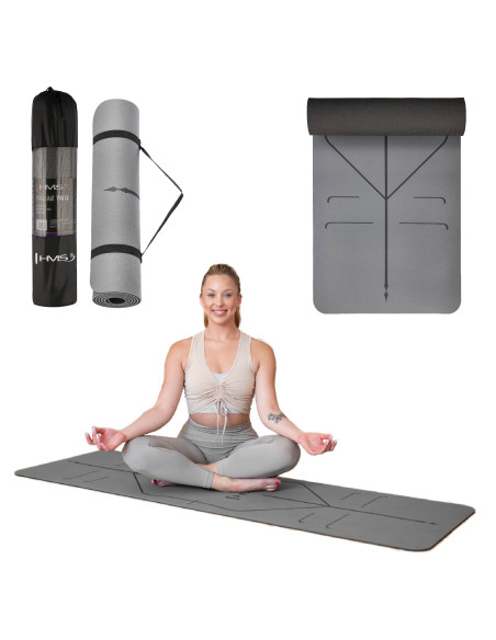 YOGA-MATTE TPE GRAU HMS