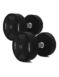 SET POLYURETHAN DUMBBELLS 2 x 2,5 - 25 KG CPU -  275KG HMS