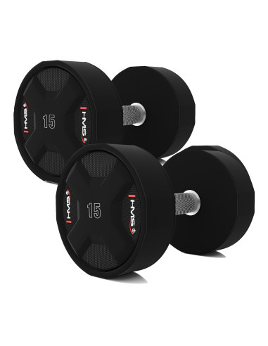SET POLYURETHAN DUMBBELLS 2 x 2,5 - 25 KG CPU -  275KG HMS