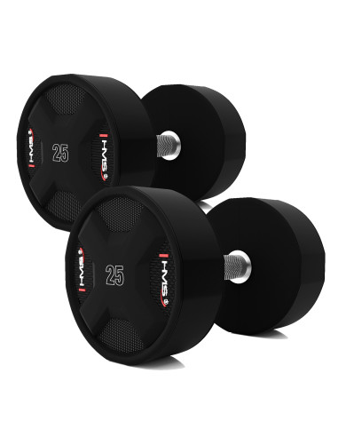 SET POLYURETHAN DUMBBELLS 2 x 2,5 - 25 KG CPU -  275KG HMS