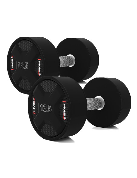 SET POLYURETHAN DUMBBELLS 2 x 2,5 - 25 KG CPU -  275KG HMS