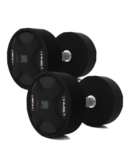 SET POLYURETHAN DUMBBELLS 2 x 2,5 - 25 KG CPU -  275KG HMS