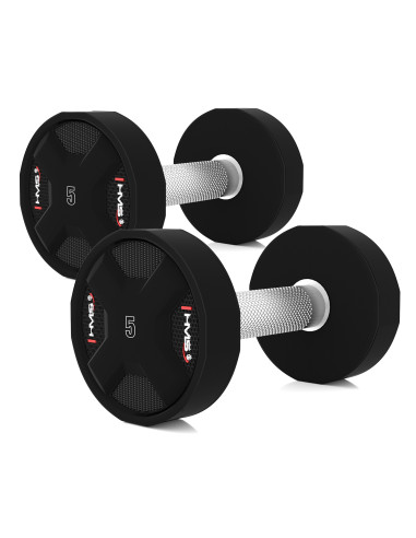 SET POLYURETHAN DUMBBELLS 2 x 2,5 - 25 KG CPU -  275KG HMS