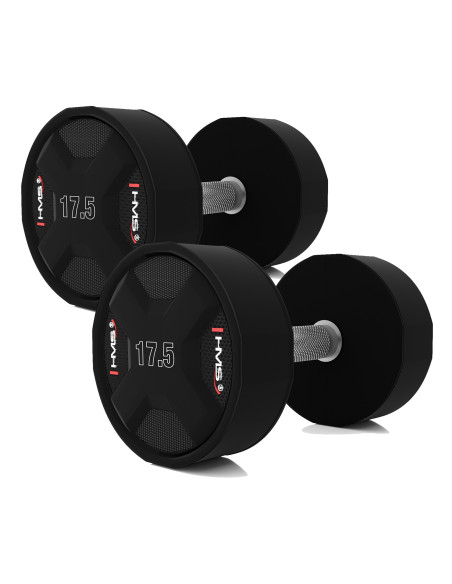 SET POLYURETHAN DUMBBELLS 2 x 2,5 - 25 KG CPU -  275KG HMS