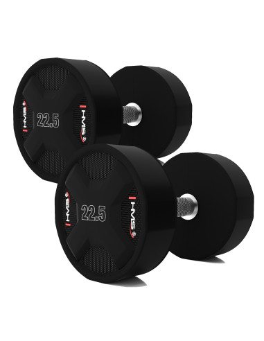 SET POLYURETHAN DUMBBELLS 2 x 2,5 - 25 KG CPU -  275KG HMS