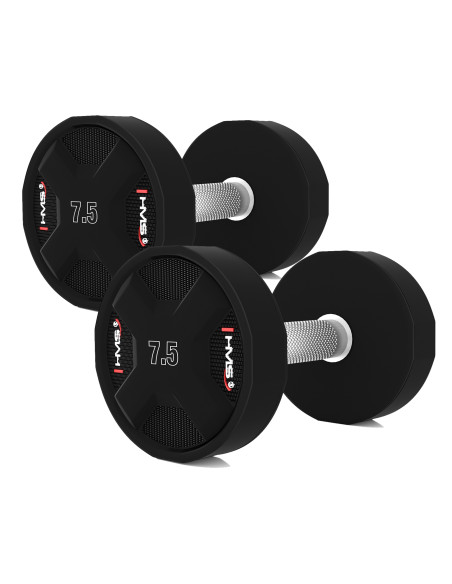 SET POLYURETHAN DUMBBELLS 2 x 2,5 - 25 KG CPU -  275KG HMS
