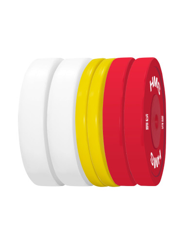 SET TECHNISCHE OLYMPISCHE GEWICHTSSCHEIBEN PE 2 X 1,5–5 KG (18 KG) HMS