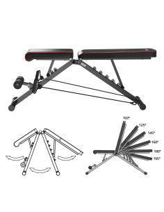 VERSTELLBARE TRAININGSBANK MIT SEILZUG – KLAPPBAR HMS 2
