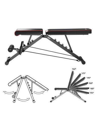 VERSTELLBARE TRAININGSBANK MIT SEILZUG – KLAPPBAR HMS
