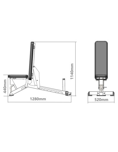 VERSTELLBARE TRAININGSBANK SEMI COMMERCIAL HMS