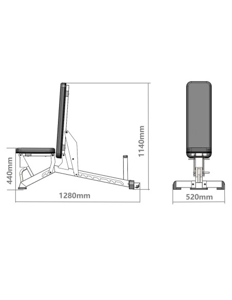 VERSTELLBARE TRAININGSBANK SEMI COMMERCIAL HMS