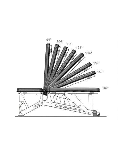 VERSTELLBARE TRAININGSBANK SEMI COMMERCIAL HMS