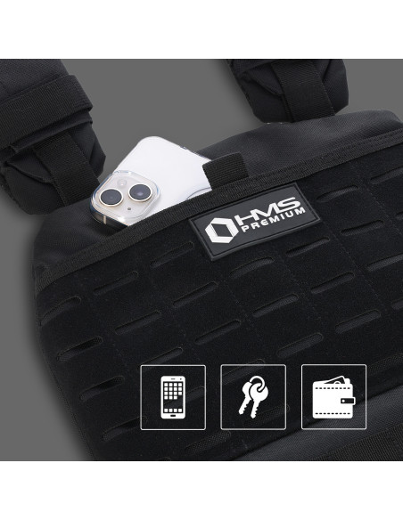 TAKTISCHE GEWICHTSWESTE VERSTELLBAR 13,5 KG HMS PREMIUM