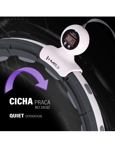 HULA HOOP SCHWARZ MIT MAGNET, GEWICHT UND ZÄHLER HMS