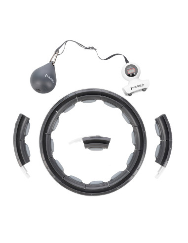 HULA HOOP SCHWARZ MIT MAGNET, GEWICHT UND ZÄHLER HMS