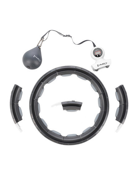 HULA HOOP SCHWARZ MIT MAGNET, GEWICHT UND ZÄHLER HMS