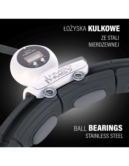 HULA HOOP SCHWARZ MIT MAGNET, GEWICHT UND ZÄHLER HMS