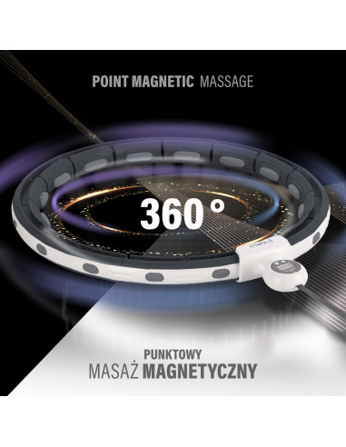 HULA HOOP SCHWARZ MIT MAGNET, GEWICHT UND ZÄHLER HMS