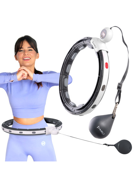 HULA HOOP SCHWARZ MIT MAGNET, GEWICHT UND ZÄHLER HMS