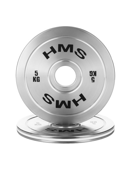 KALIBRIERTE OLYMPISCHE STAHLGEWICHTSSCHEIBE 5 KG HMS