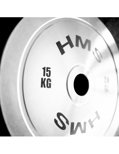 KALIBRIERTE OLYMPISCHE STAHLGEWICHTSSCHEIBE 15 KG HMS