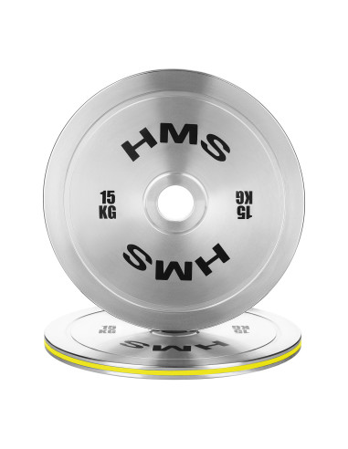 KALIBRIERTE OLYMPISCHE STAHLGEWICHTSSCHEIBE 15 KG HMS