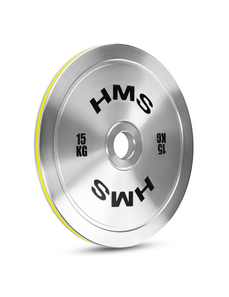 KALIBRIERTE OLYMPISCHE STAHLGEWICHTSSCHEIBE 15 KG HMS