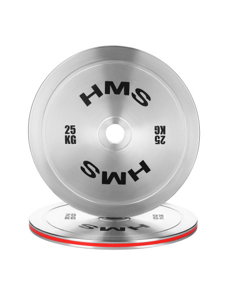 KALIBRIERTE OLYMPISCHE STAHLGEWICHTSSCHEIBE 25 KG HMS