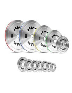 KALIBRIERTE OLYMPISCHE STAHLGEWICHTSSCHEIBE 25 KG HMS 2