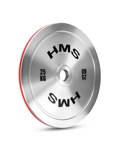 KALIBRIERTE OLYMPISCHE STAHLGEWICHTSSCHEIBE 25 KG HMS