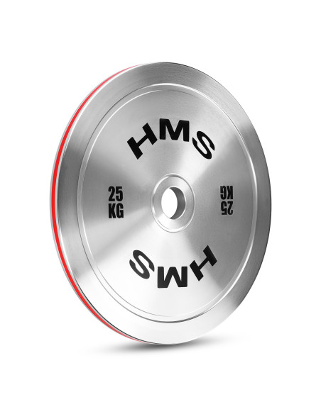 KALIBRIERTE OLYMPISCHE STAHLGEWICHTSSCHEIBE 25 KG HMS