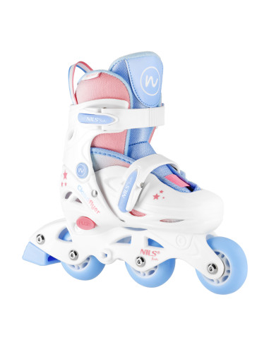 INLINE-SKATES 3-IN-1 THREE STEPS MIT ROLLERSKATES WEISS GR. XS (26–29) NILS FUN