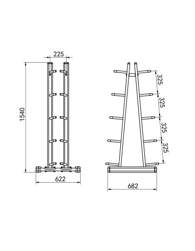 MEDIZINBALLSTÄNDER COMMERCIAL HMS