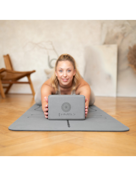 YOGA-BLOCK GRAU HMS