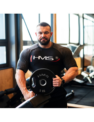 (2 X 5 KG) GUMMIERTE OLYMPISCHE GEWICHTSSCHEIBE 2 X 5 KG HMS