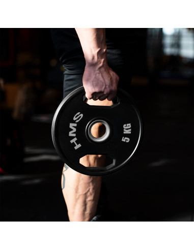(2 X 5 KG) GUMMIERTE OLYMPISCHE GEWICHTSSCHEIBE 2 X 5 KG HMS