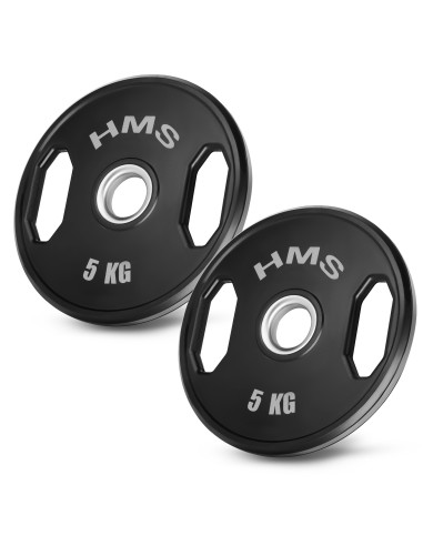 (2 X 5 KG) GUMMIERTE OLYMPISCHE GEWICHTSSCHEIBE 2 X 5 KG HMS
