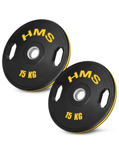 (2 X 15 KG) GUMMIERTE OLYMPISCHE GEWICHTSSCHEIBE 2 X 15 KG HMS 2