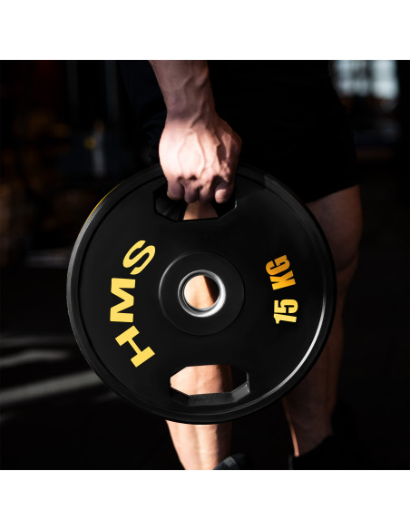 (2 X 15 KG) GUMMIERTE OLYMPISCHE GEWICHTSSCHEIBE 2 X 15 KG HMS