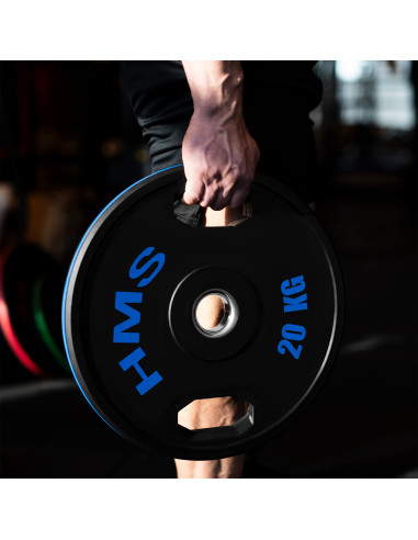 (2 X 20 KG) GUMMIERTE OLYMPISCHE GEWICHTSSCHEIBE 2 X 20 KG HMS