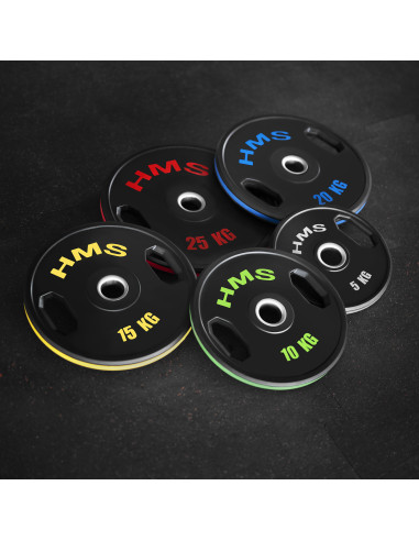 (2 X 20 KG) GUMMIERTE OLYMPISCHE GEWICHTSSCHEIBE 2 X 20 KG HMS